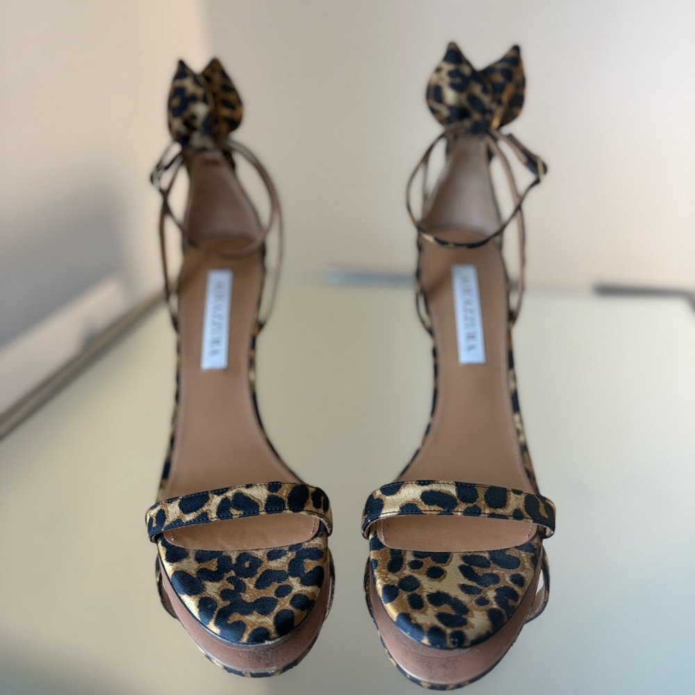 Like new AQUAZZURA Bow Tie 105 sandals $895 38 - Picture 6 of 10